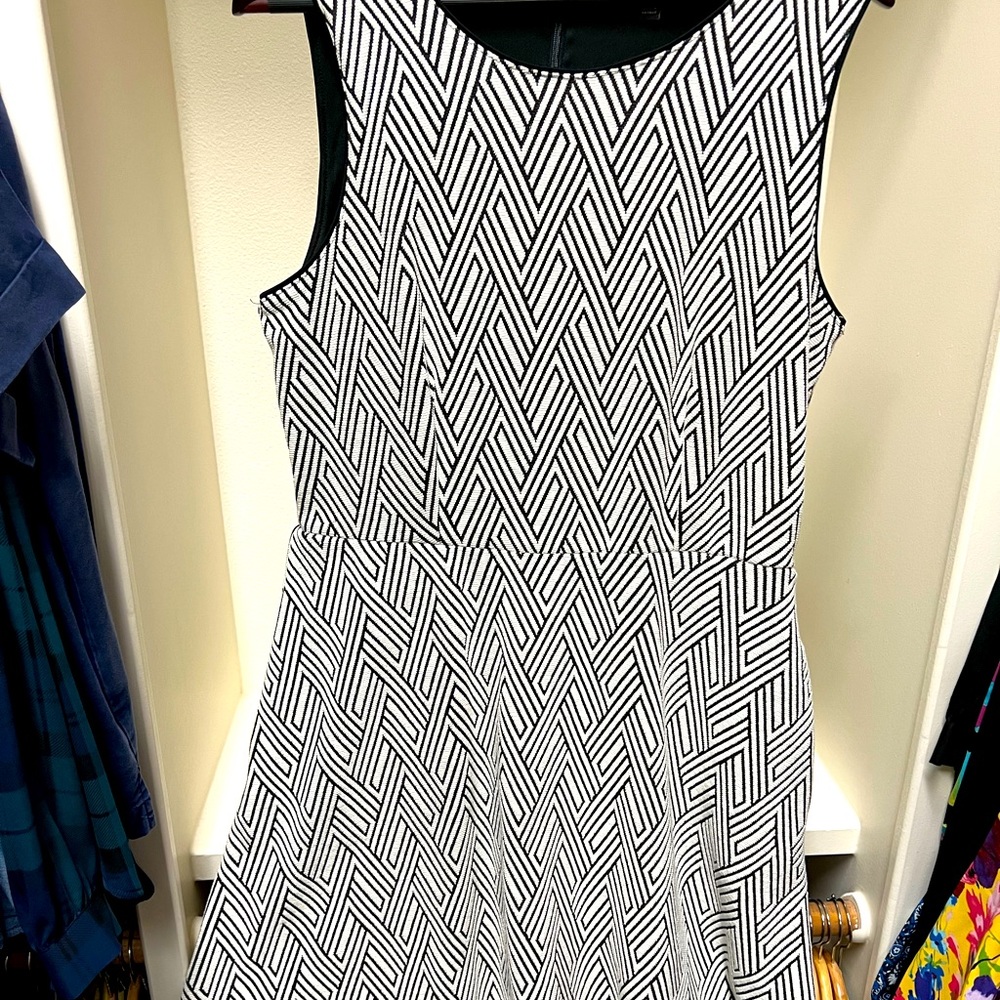 Black and white sleeveless dress. Worn once, size 14.